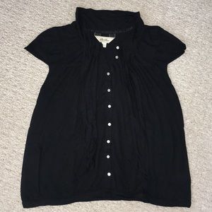 Anthropologie Ric Rac Knit Button Front Top